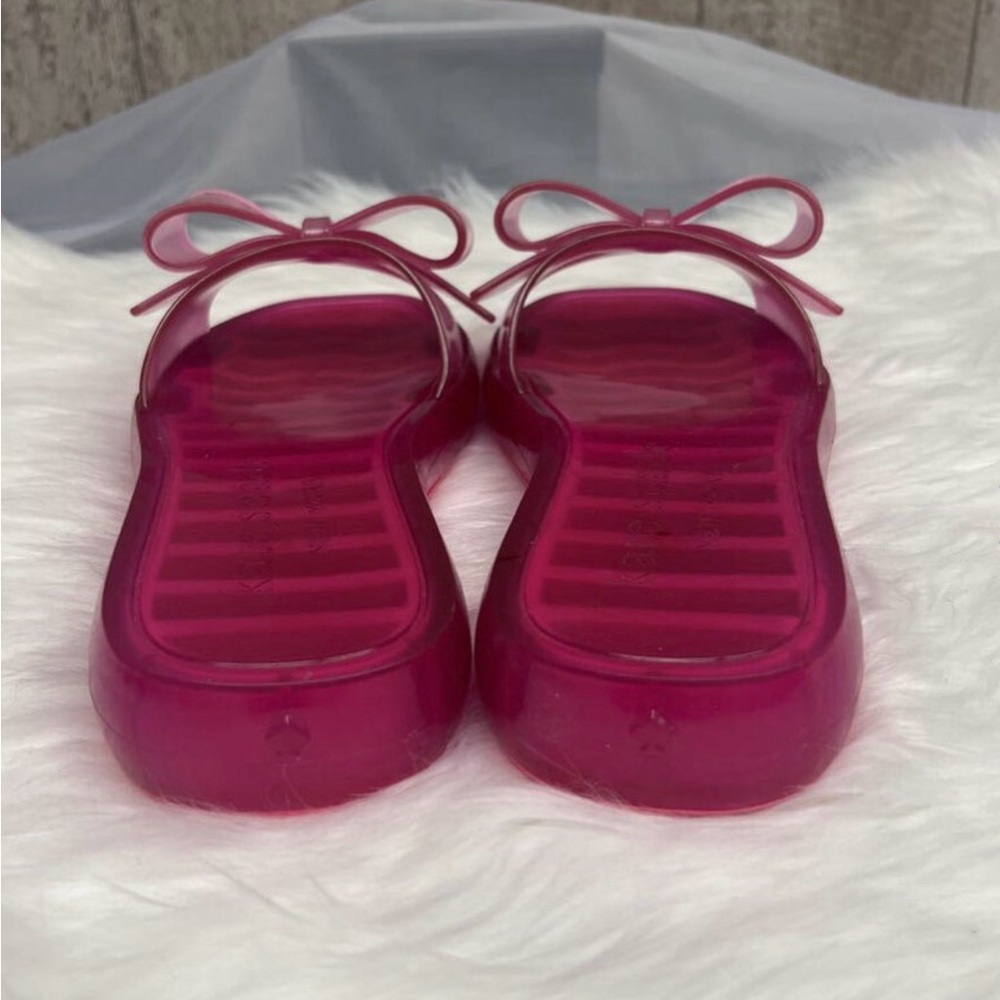 kate spade Pink Jelly Slide Sandals with Bow Accent - Picture 3 of 4
